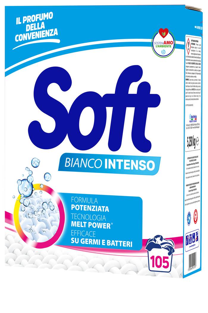SOFT σκόνη πλυντηρίου ρούχων Bianco Intenso 105μεζ 5,25kg
