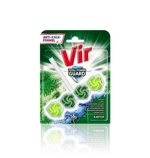 VIR μπλοκ τουαλέτας power guard πεύκο 2x55gr