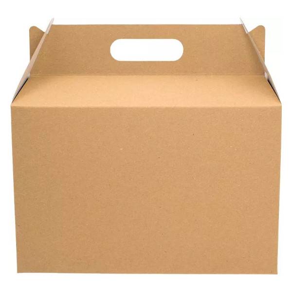 KRAFT BOX κουτί για γεύμα βαλιτσάκι 26,5x12,8x18cm 150τεμ
