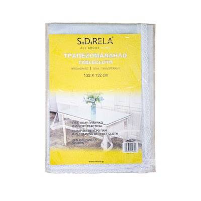 SIDIRELA τραπεζομάντηλο ημιδιαφανές 132x132cm