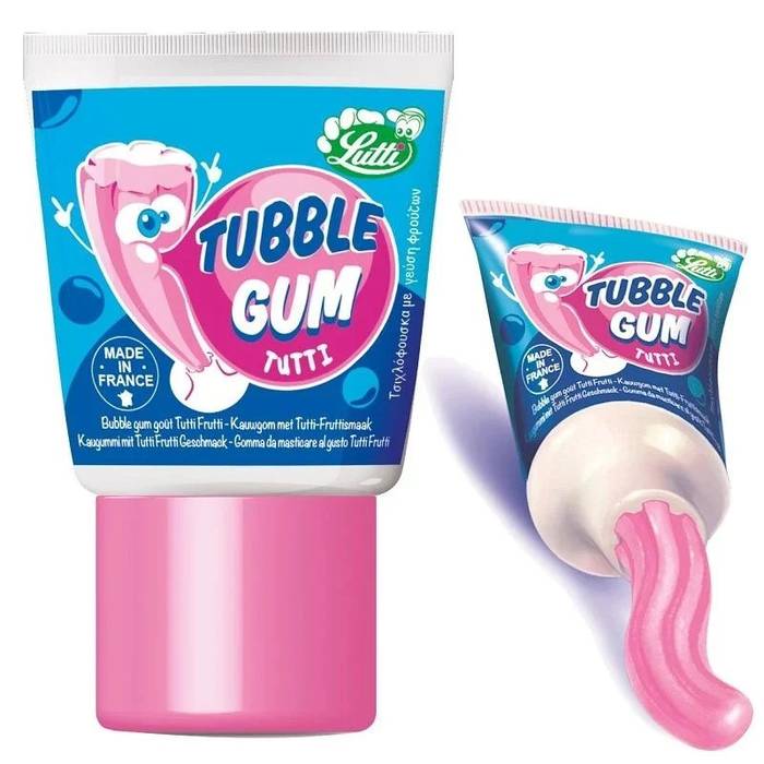 LUTTI τσίχλα tutti frutti σωληνάριο 35gr