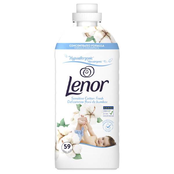 LENOR συμπυκνωμένο μαλακτικό ρούχων sensitive 59μεζ 1239ml