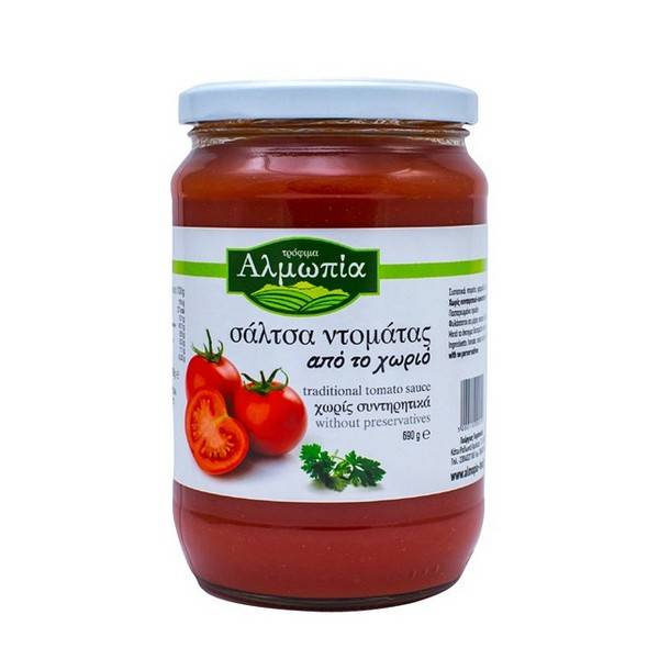 ΑΛΜΩΠΙΑ σάλτσα ντομάτας από το χωριό 360gr