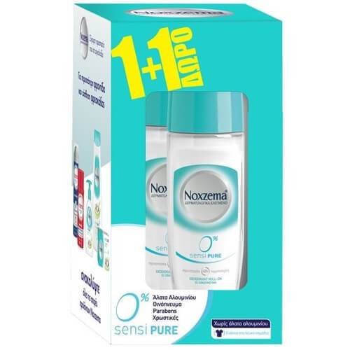 NOXZEMA αποσμητικό σώματος roll-on sensi pure 2x50ml