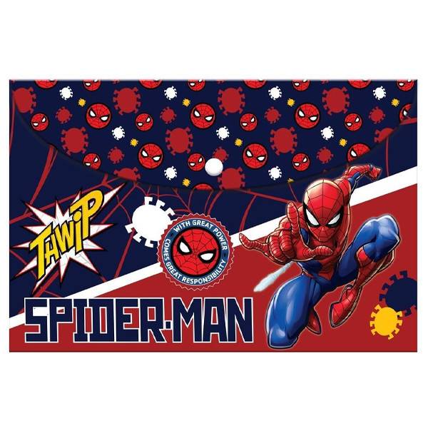 ΔΙΑΚΑΚΗΣ φάκελος με κουμπί Α4 spiderman 1τεμ