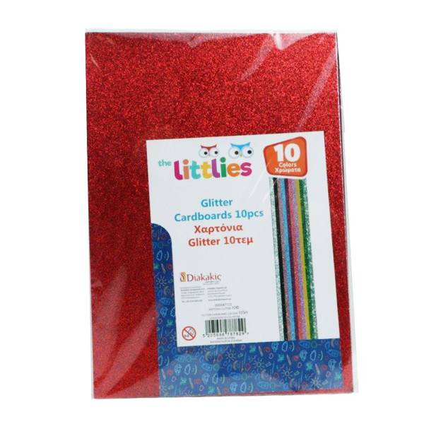 THE LITTLIES χαρτί χειροτεχνίας glitter 10 χρωμάτων Α4 50Φ 80gr