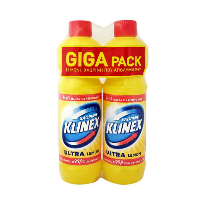 KLINEX χλωρίνη παχύρρευστη κίτρινη 2x750ml