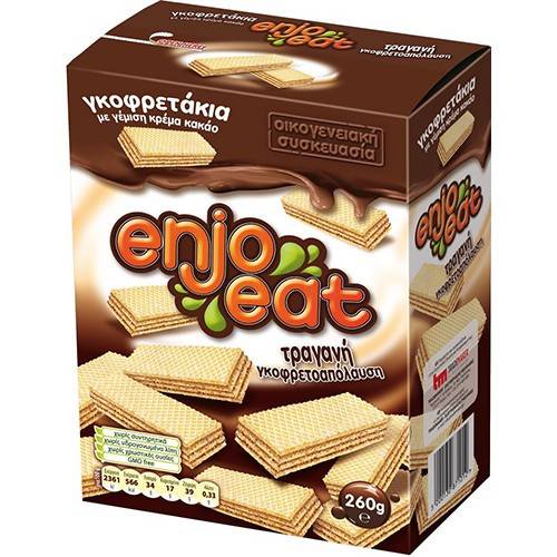 ENJOEAT γκοφρετάκια με κακάο 280gr