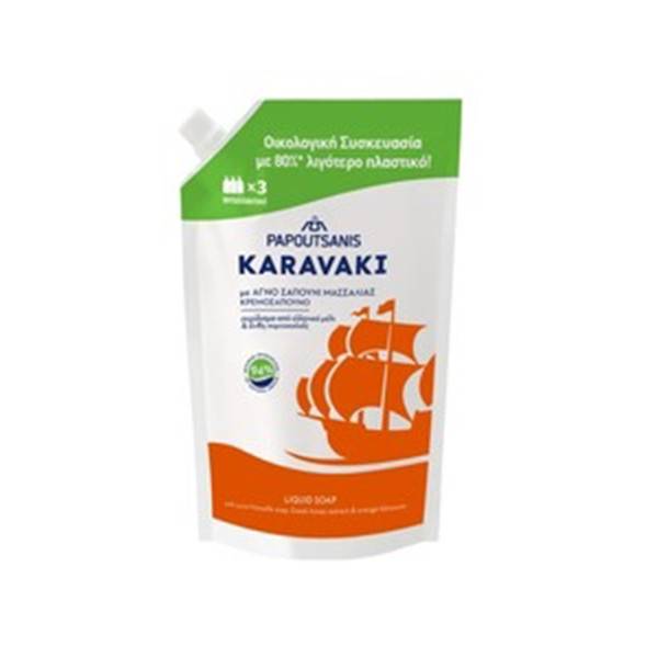 ΠΑΠΟΥΤΣΑΝΗΣ Karavaki κρεμοσάπουνο άνθη πορτοκαλιάς 900ml