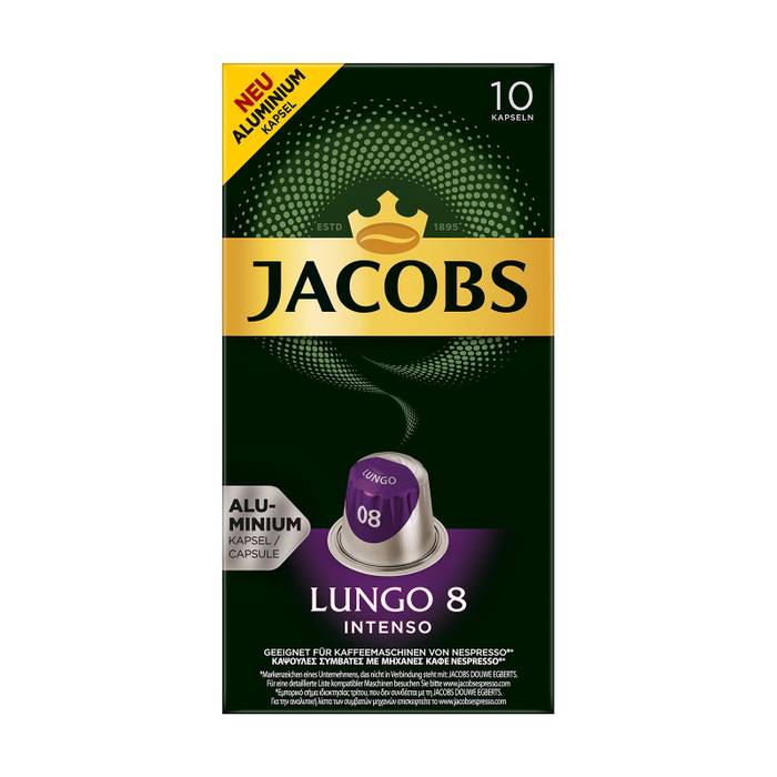 JACOBS κάψουλες espresso No8 lungo και intenso 10τεμ