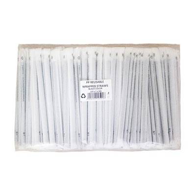 PACK καλαμάκι jumbo μαύρο 1/1 500τεμ