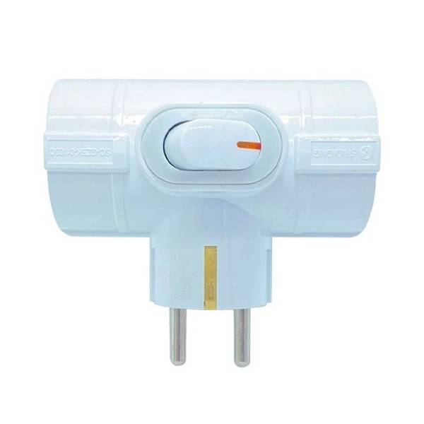 RDP ADAPTORS ταφ ασφαλείας από σούκο σε 3 σούκο με διακόπτη 1τεμ