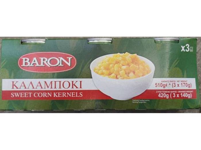 BARON καλαμπόκι 3x170gr