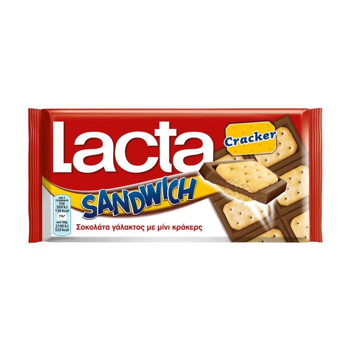 LACTA σοκολάτα sandwich mini κράκερ 87gr