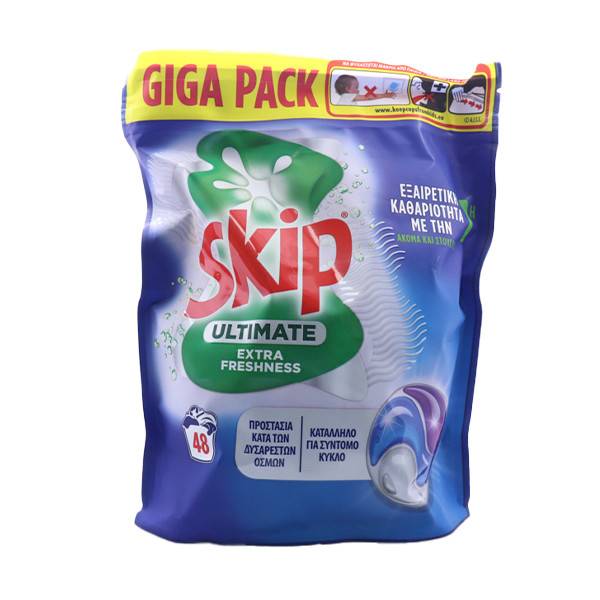 SKIP ταμπλέτες πλυντηρίου ρούχων spring fresh 48τεμ