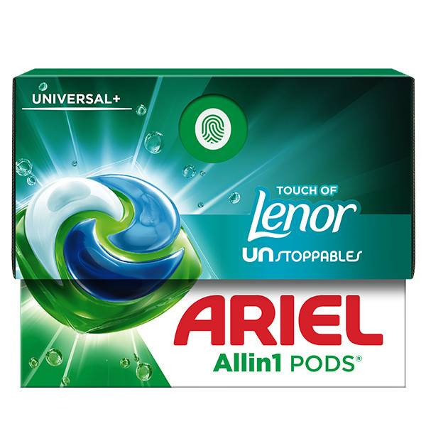 ARIEL κάψουλες πλυντηρίου ρούχων All in 1 +Touch of Lenor Unstoppables 10τεμ