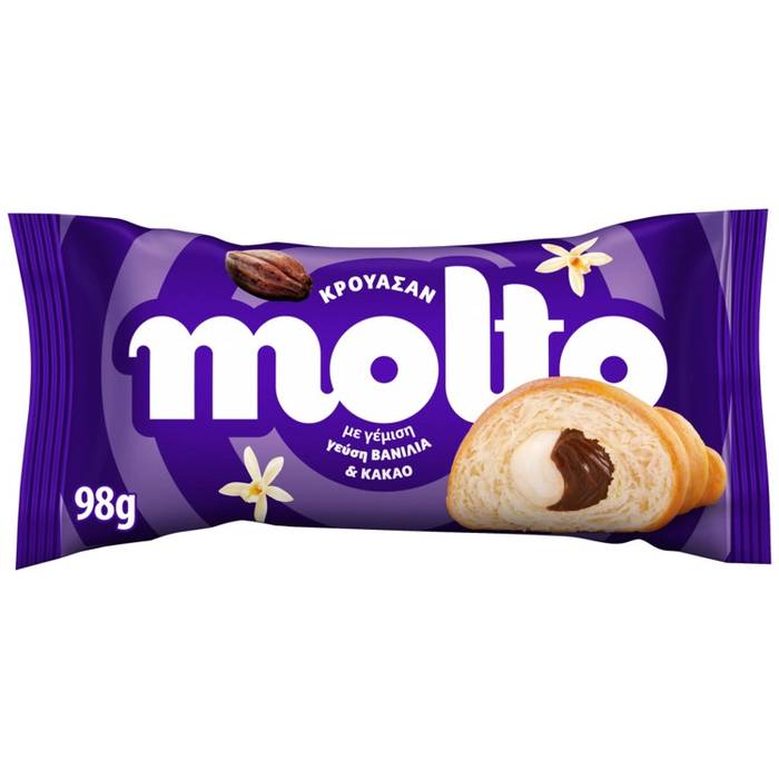 MOLTO κρουασάν κακάο και βανίλια 98gr