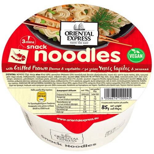 ORIENTAL EXPRESS noodles pot με ψητές γαρίδες 85gr