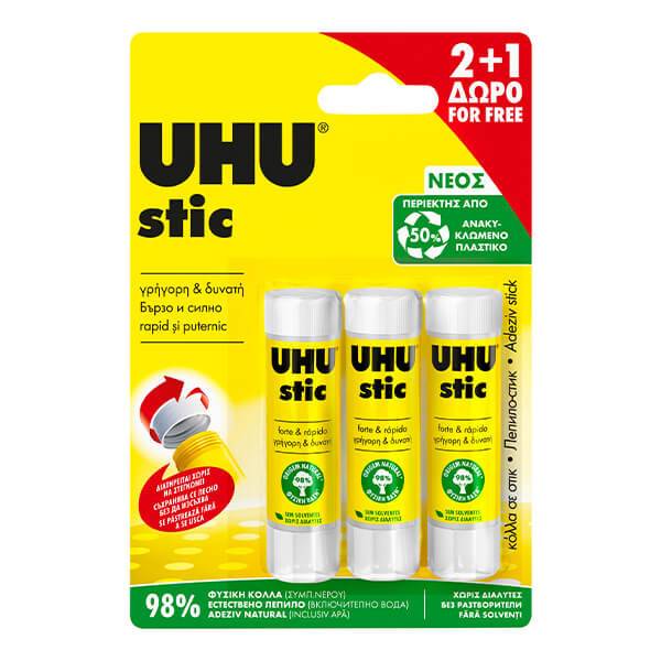 UHU κόλλα blister 3x8,2gr