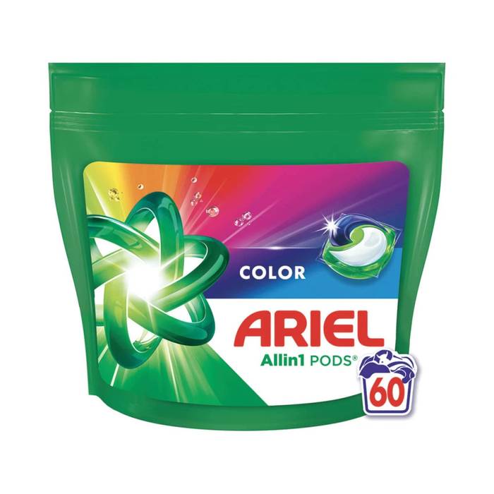 ARIEL κάψουλες πλυντηρίου ρούχων All in 1 Colour 60τεμ