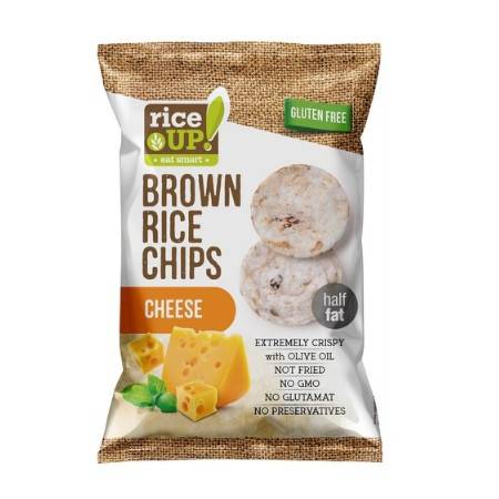 RICE UP chips ολικής με τυρί 60gr