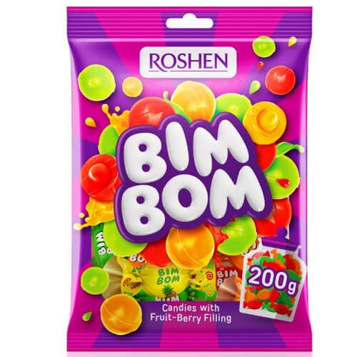 ROSHEN καραμέλες bim bom γεμιστές με φρούτα 200gr