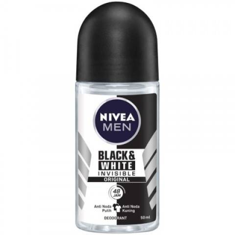 NIVEA αποσμητικό σώματος roll-on black και white men invisible original 50ml