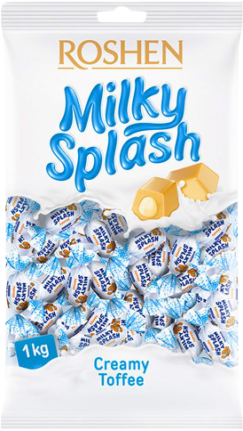 ROSHEN καραμέλες milky splash μαλακές με creamy toffee 1kg