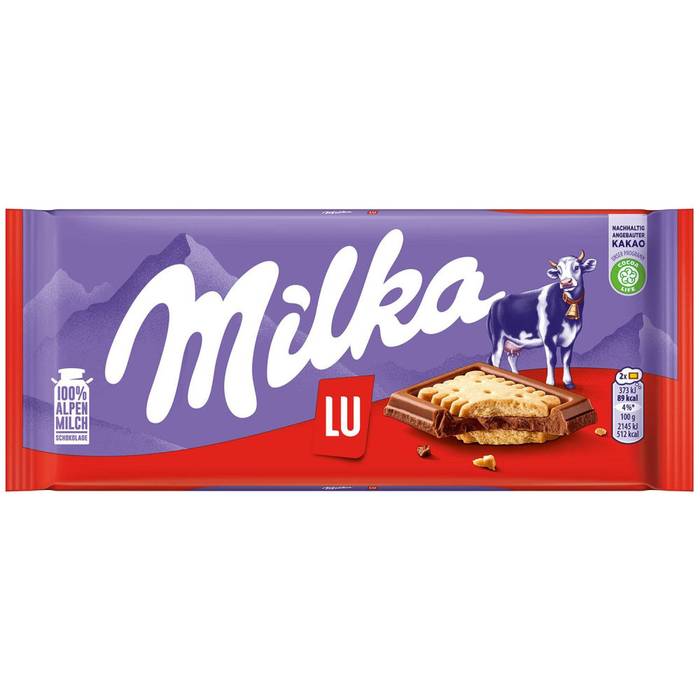 MILKA σοκολάτα μπισκότο LU 87gr