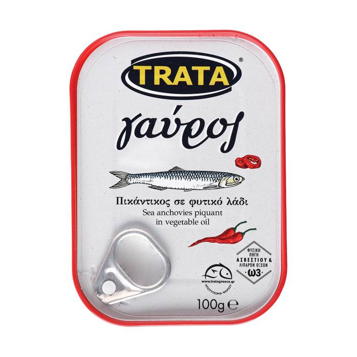 TRATA γαύρος πικάντικος σε φυτικό λάδι 100gr