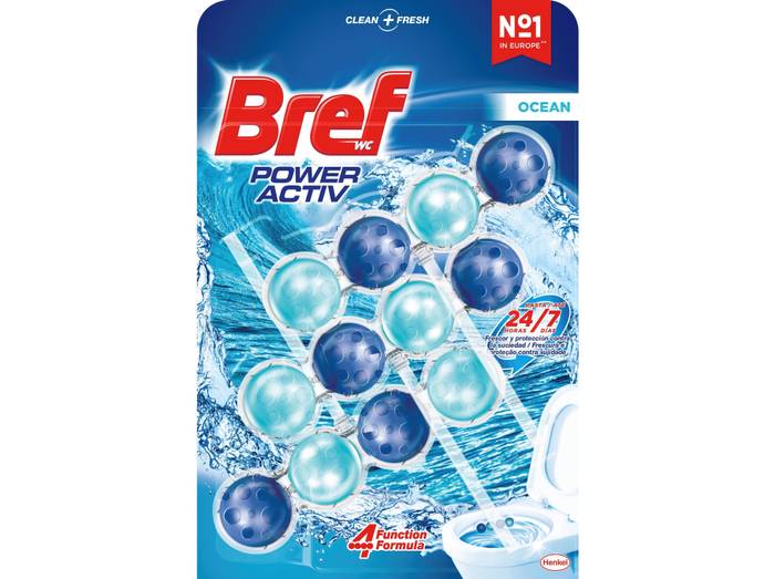 BREF μπλοκ WC Power Active Ocean 3x50ml