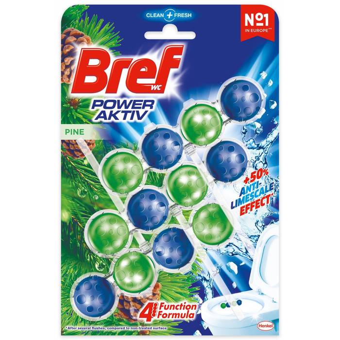 BREF μπλοκ WC Power Active Pine 3x50ml