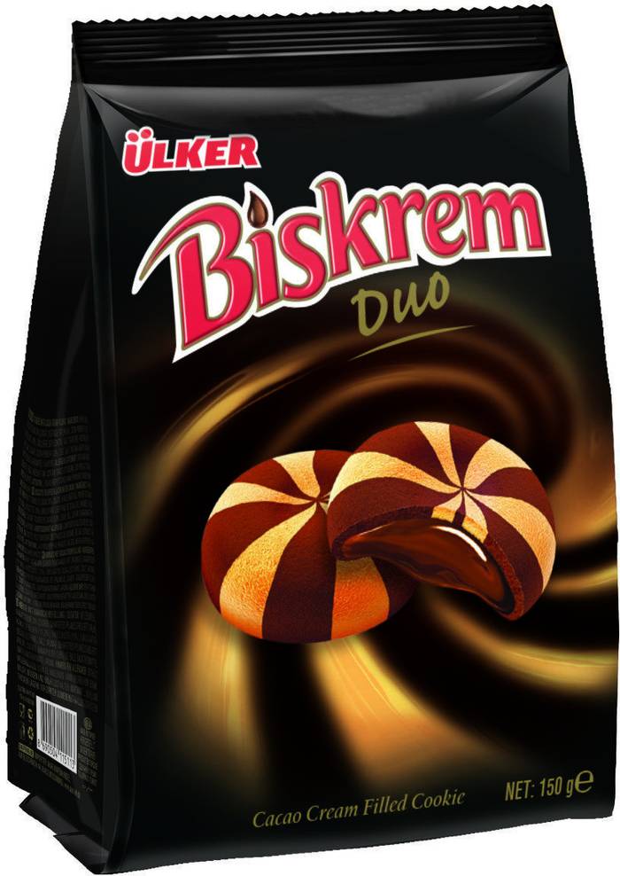ULKER BISKREM μπισκότα με γέμιση κρέμα κακάο 150gr