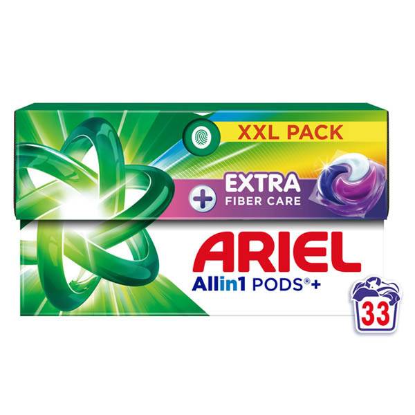 ARIEL κάψουλες πλυντηρίου ρούχων All in 1 Fiber Care 33τεμ