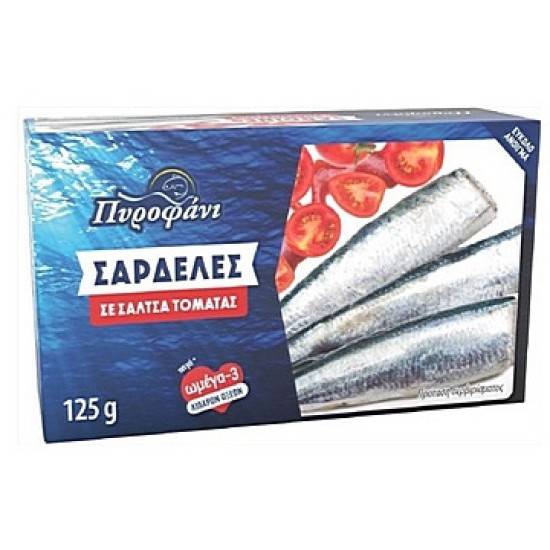 ΠΥΡΟΦΑΝΗ σαρδέλες σε σάλτσα τομάτας 125gr
