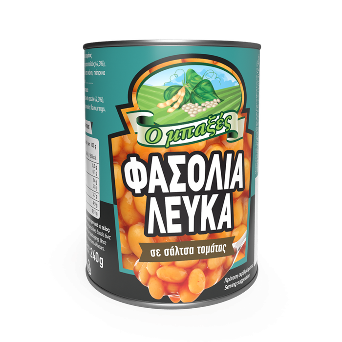 Ο ΜΠΑΞΕΣ φασόλια λευκά σε κόκκινη σάλτσα 400gr