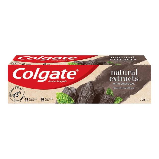 COLGATE οδοντόκρεμα Natural Extracts με κάρβουνο 75ml