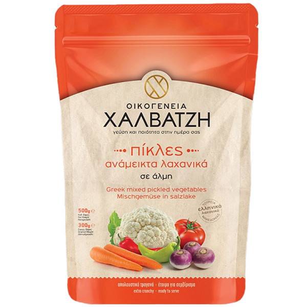 ΑΓΡΟΚΗΠΟΣ ΧΑΛΒΑΤΖΗ πίκλες ανάμεικτα λαχανικά 500gr
