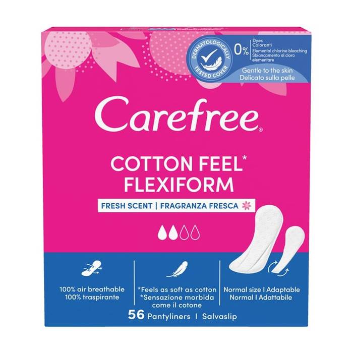 CARE FREE σερβιετάκια cotton feel flexiform με άρωμα 56τεμ