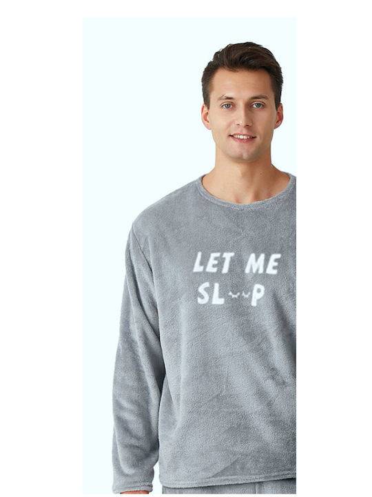 TNS πυτζάμα ανδρική ανοιχτό γκρι M/L/XL 1σετ