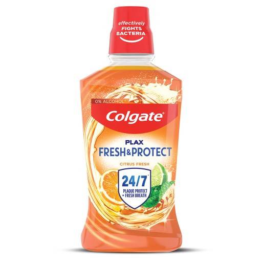 COLGATE στοματικό διάλυμα Plax Fresh και Protect Citrus 500ml