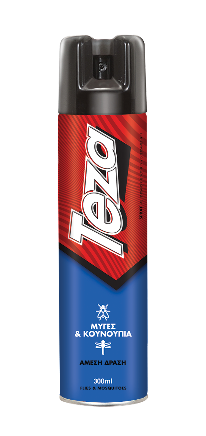 TEZA εντομοκτόνο spray για μύγες και κουνούπια 300ml