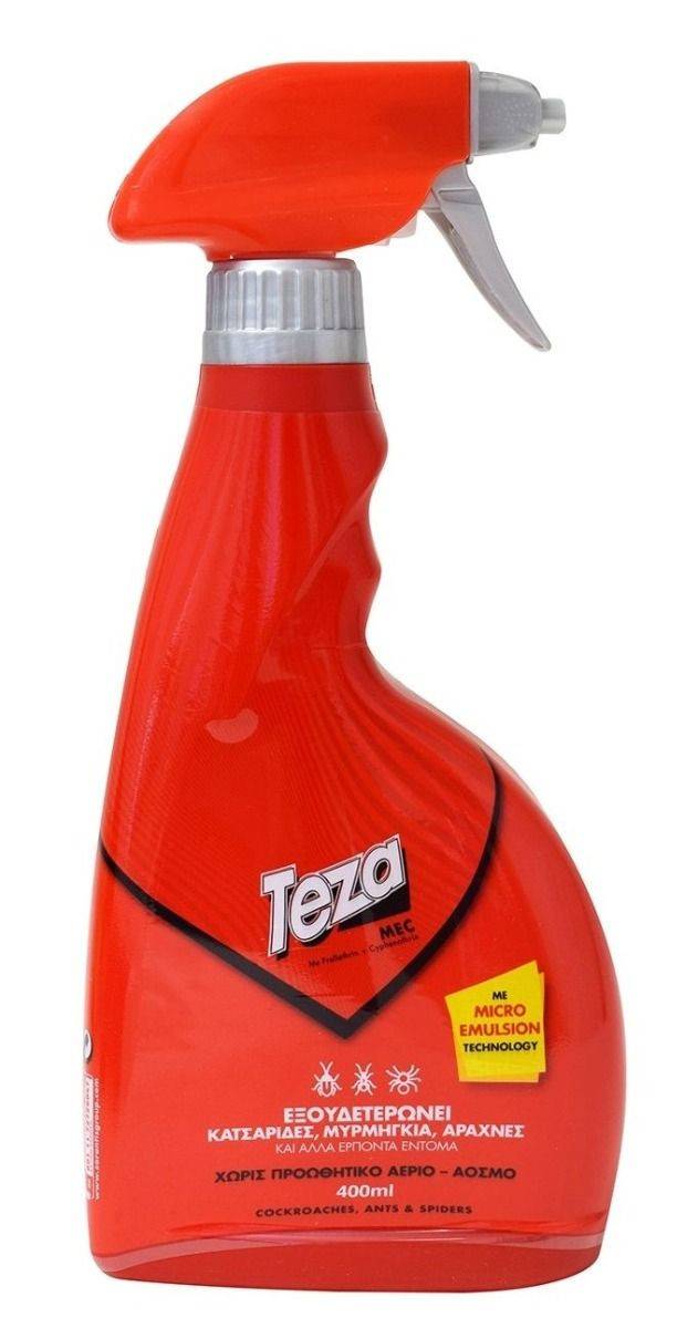 TEZA εντομοκτόνο spray για κατσαρίδες και μυρμήγκια mec 400ml