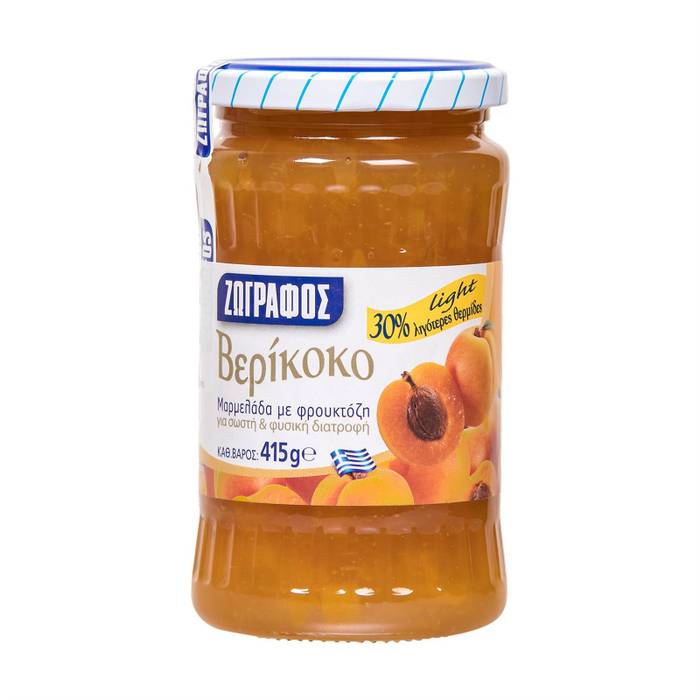 ΖΩΓΡΑΦΟΣ μαρμελάδα βερίκοκο με φρουκτόζη 415gr