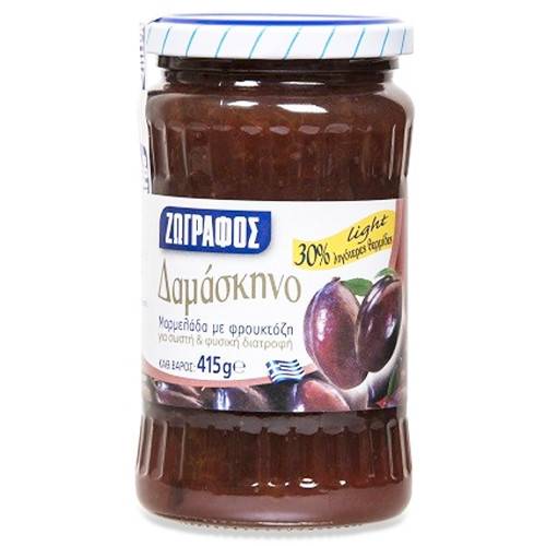 ΖΩΓΡΑΦΟΣ μαρμελάδα δαμάσκηνο με φρουκτόζη 415gr