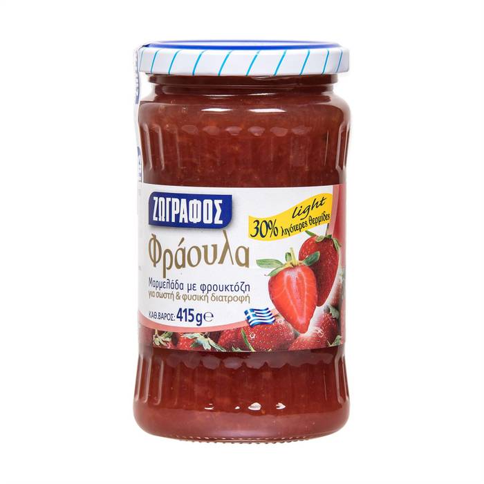 ΖΩΓΡΑΦΟΣ μαρμελάδα φράουλα με φρουκτόζη 415gr