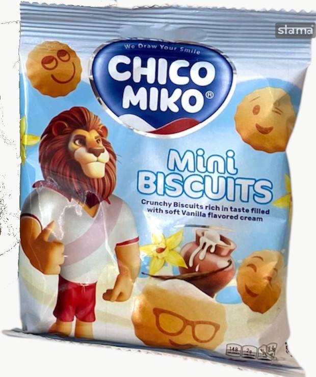 CHICO MIKO μπισκότα mini φατσούλες με κρέμα βανίλιας 24x30gr