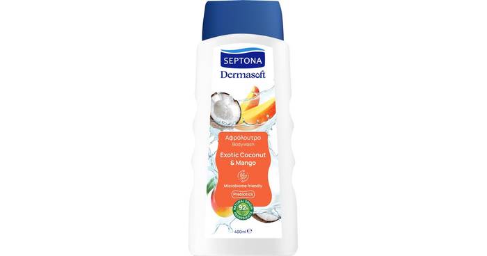 SEPTONA αφρόλουτρο dermasoft καρύδα και μάνγκο 400ml