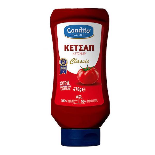 CONDITO ketchup top down χωρίς γλουτένη 470gr