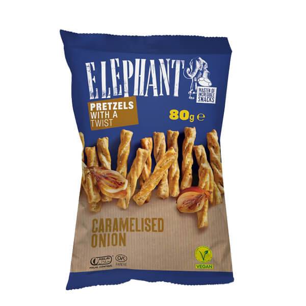 ELEPHANT twisted πρέτσελς καραμελωμένο κρεμμύδι 80gr